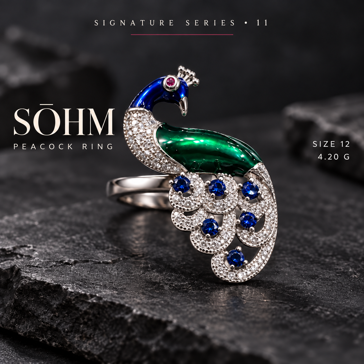 SŌHM Peacock Ring
